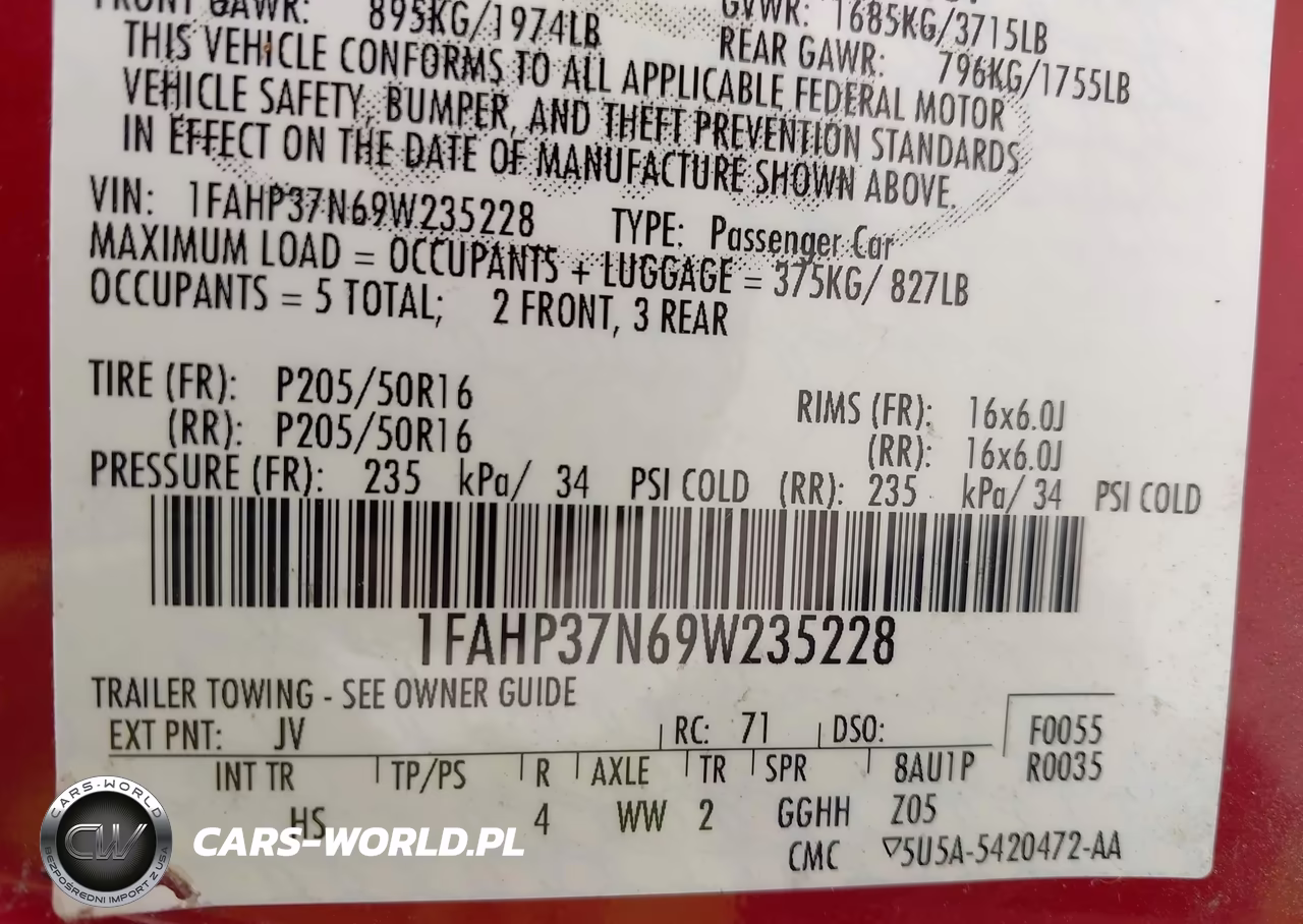 2009 Ford Focus Sel VIN:1FAHP37N69W235228 - 9