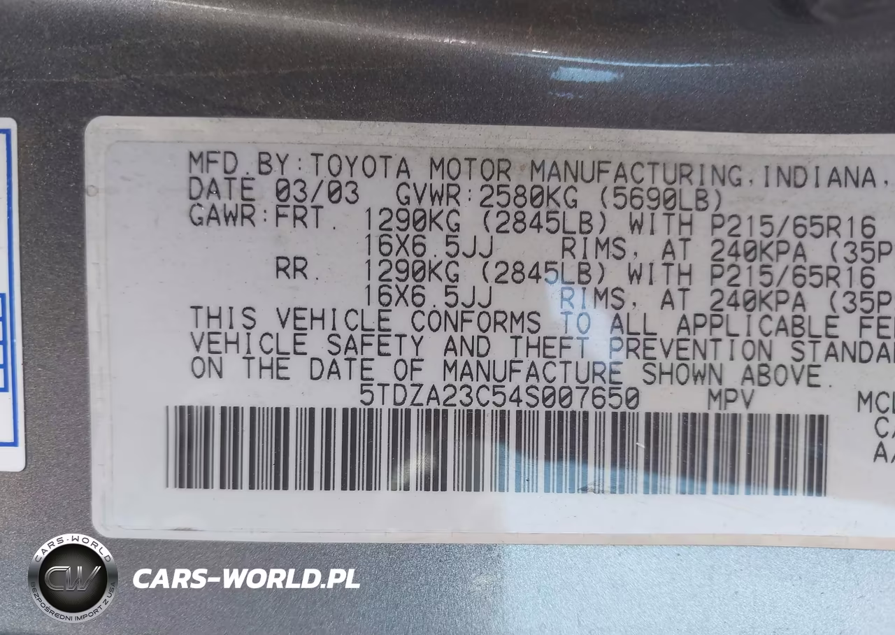 2004 Toyota Sienna Le VIN:5TDZA23C54S007650 - 9
