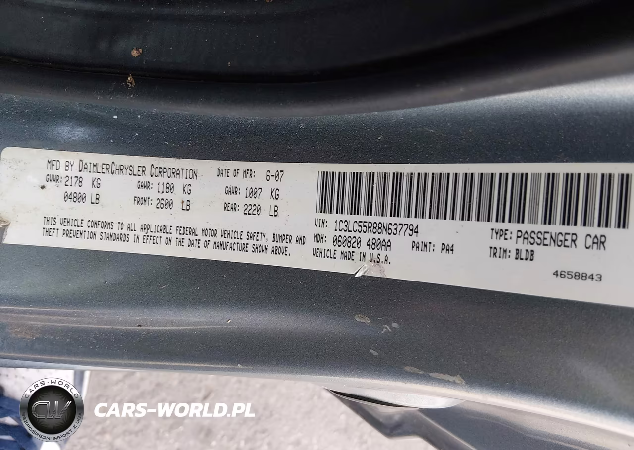 2008 Chrysler Sebring Touring VIN:1C3LC55R88N637794 - 9