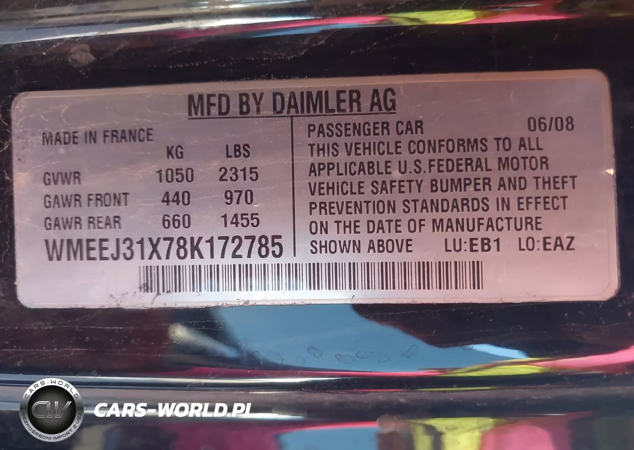 2008 Smart Fortwo Passion-Pure VIN:WMEEJ31X78K172785 - 9