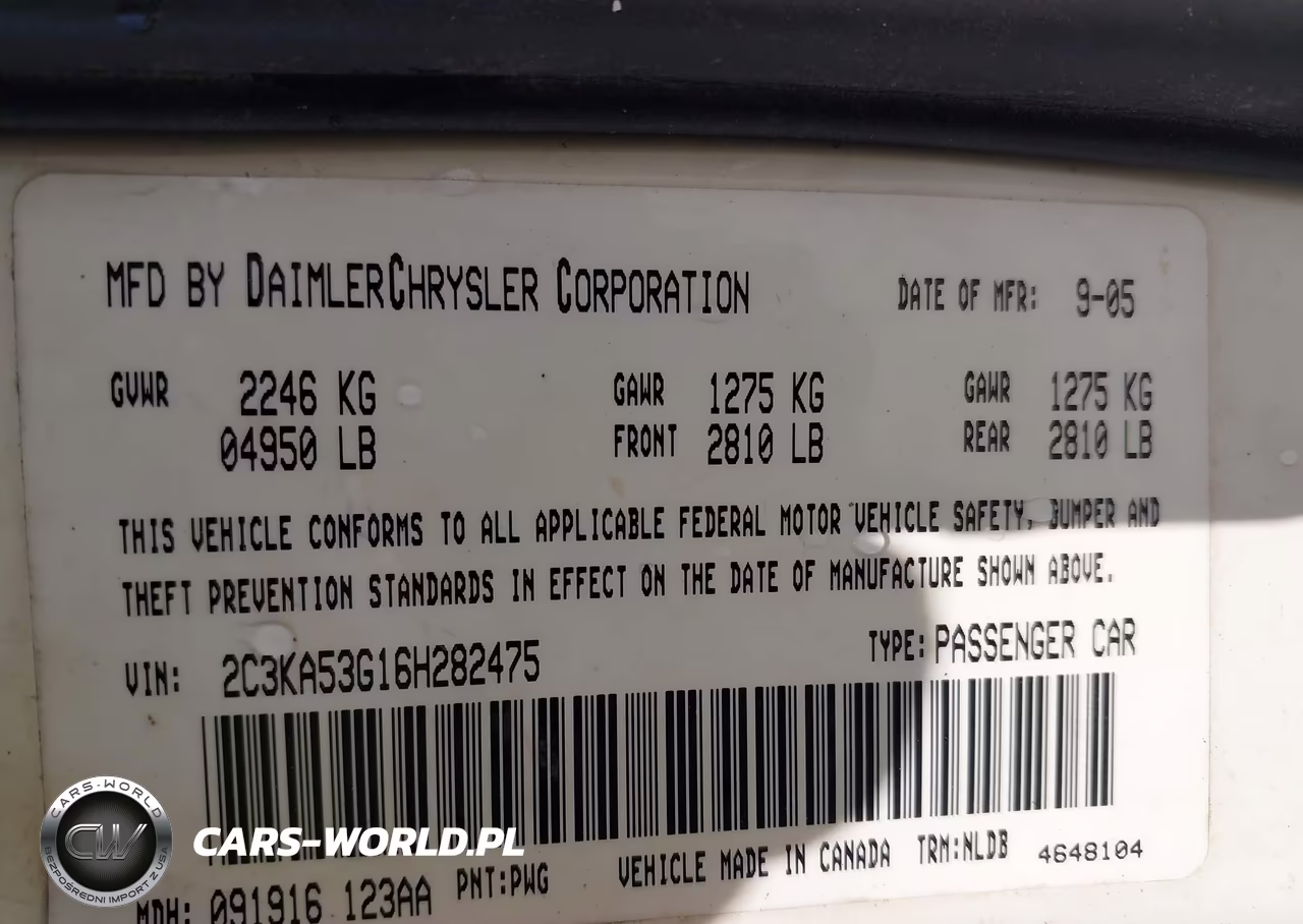 2006 Chrysler 300 Touring VIN:2C3KA53G16H282475 - 9