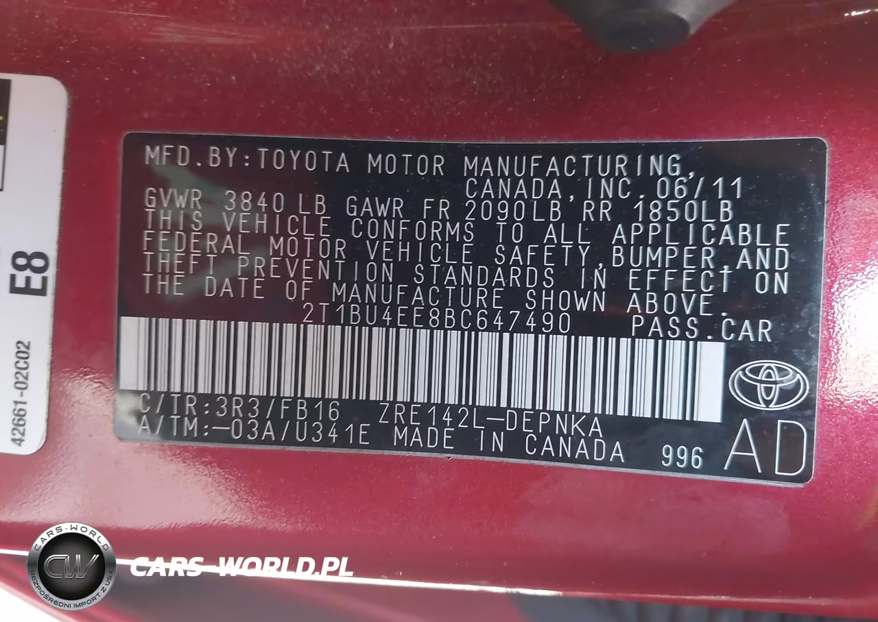 2011 Toyota Corolla S-Le VIN:2T1BU4EE8BC647490 - 9