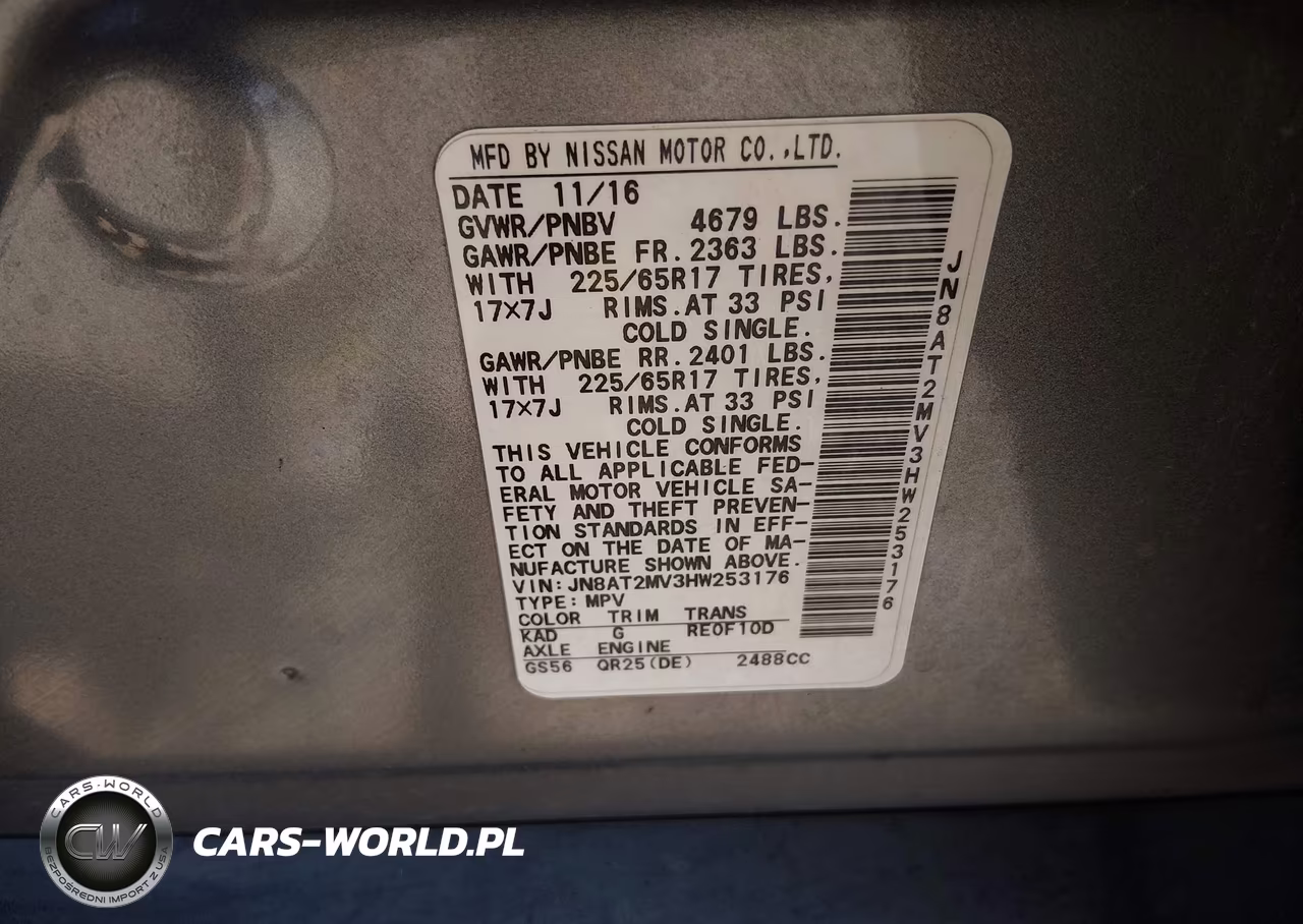 2017 Nissan Rogue S VIN:JN8AT2MV3HW253176 - 9