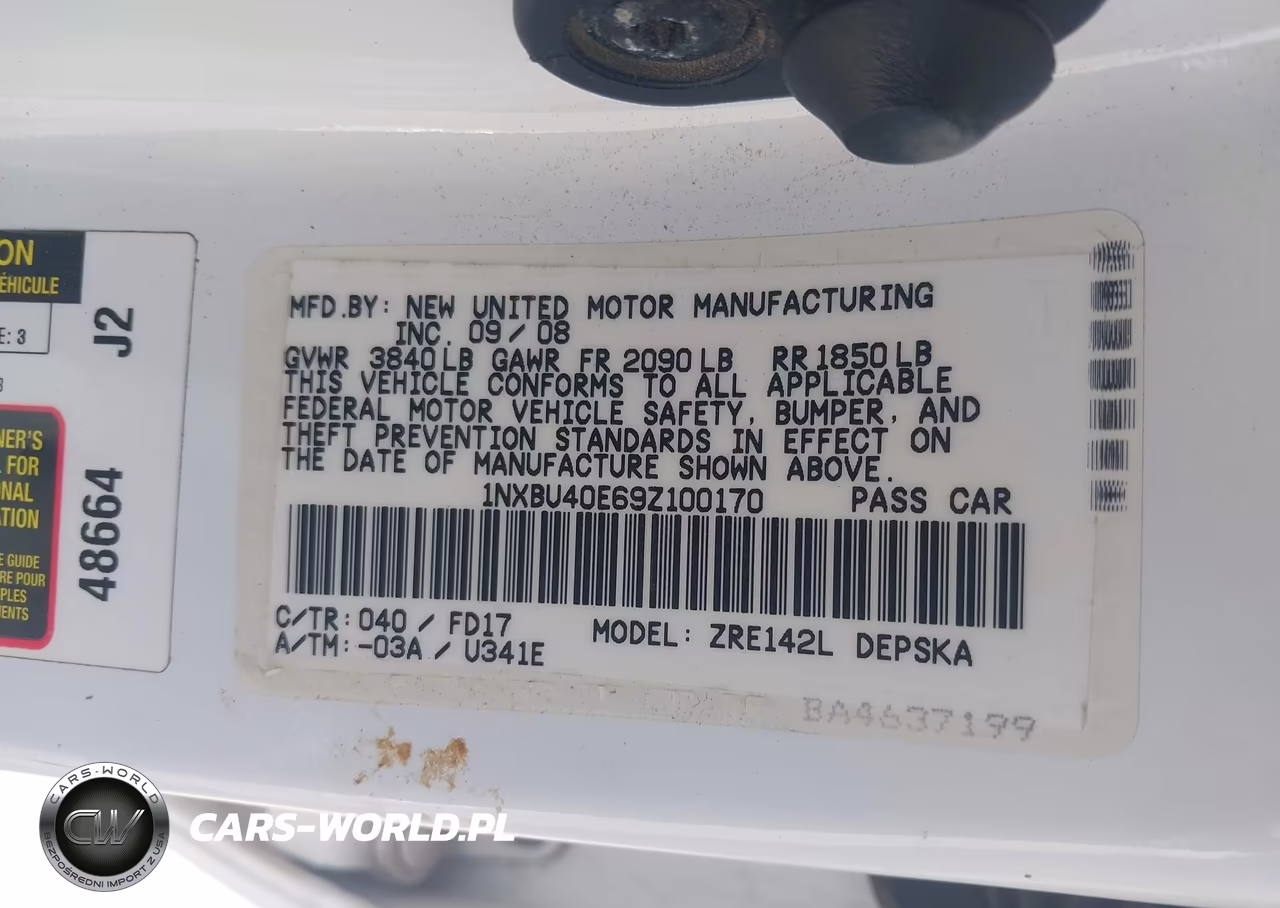 2009 Toyota Corolla S VIN:1NXBU40E69Z100170 - 9