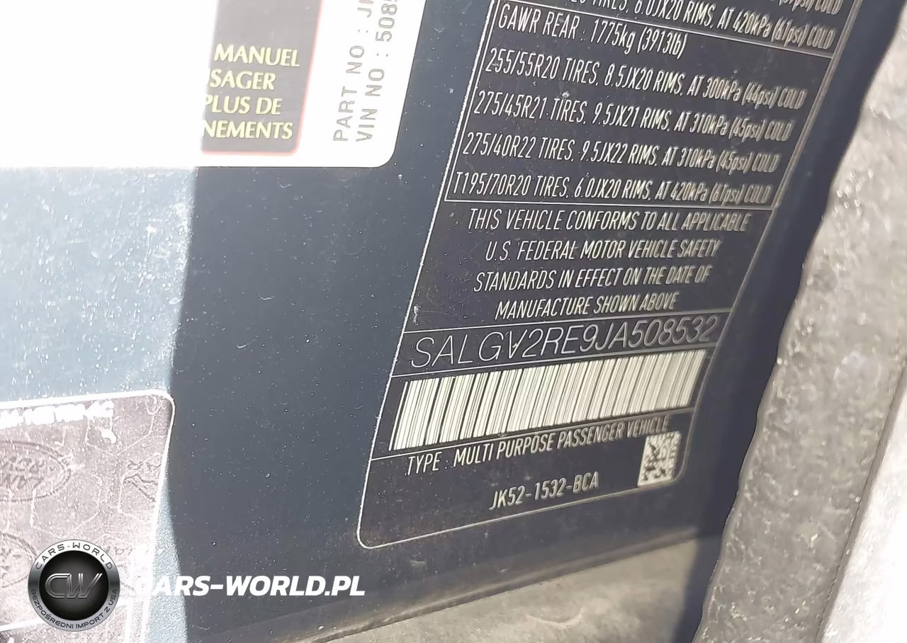2018 Land Rover Range Rover 5.0L V8 Supercharged Autobiography VIN:SALGV2RE9JA508532 - 9