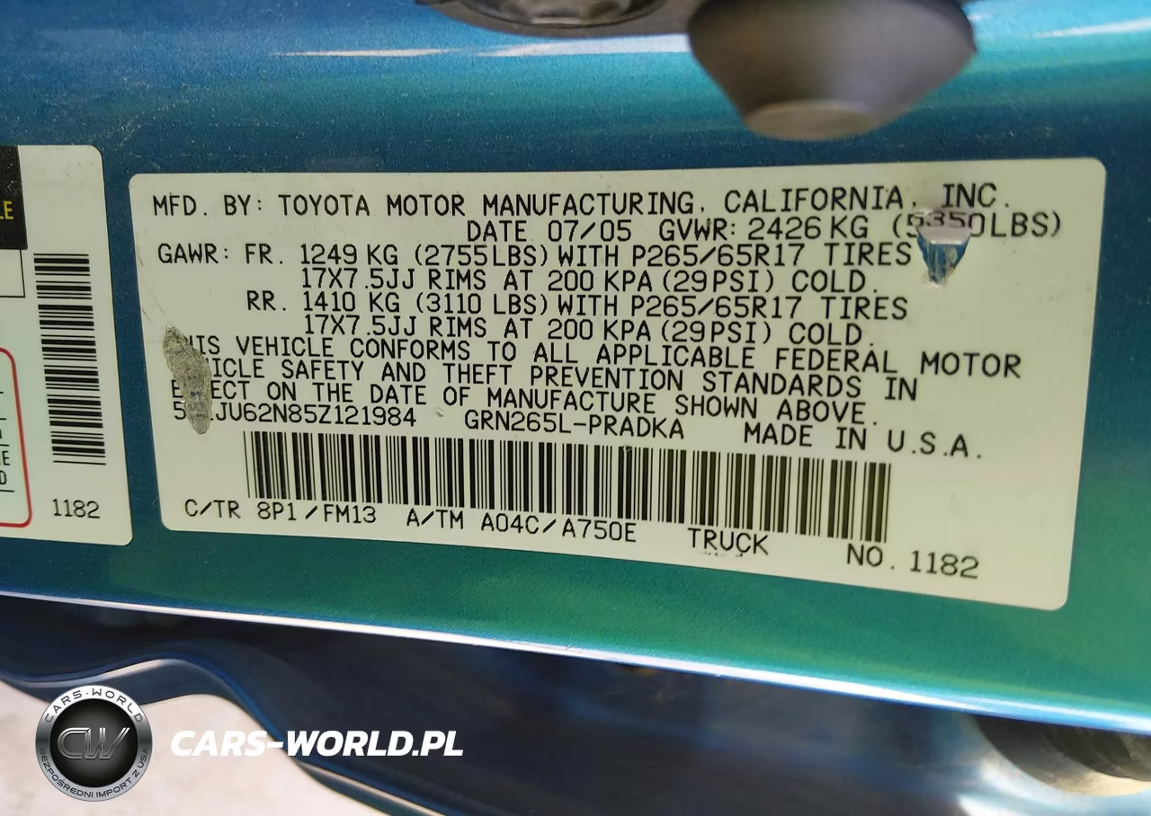 2005 Toyota Tacoma Prerunner V6 VIN:5TEJU62N85Z121984 - 9