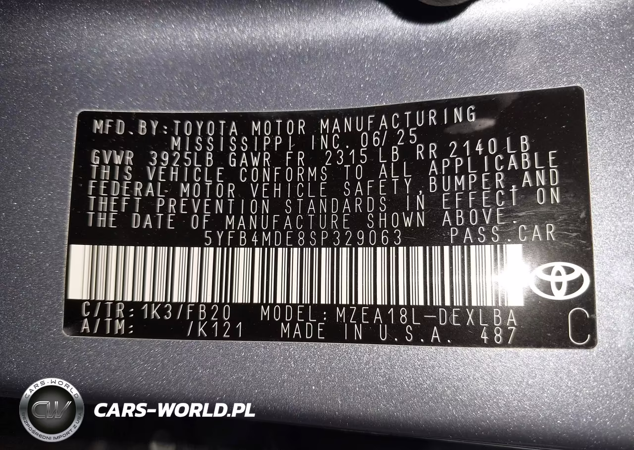 2025 Toyota Corolla Le VIN:5YFB4MDE8SP329063 - 9