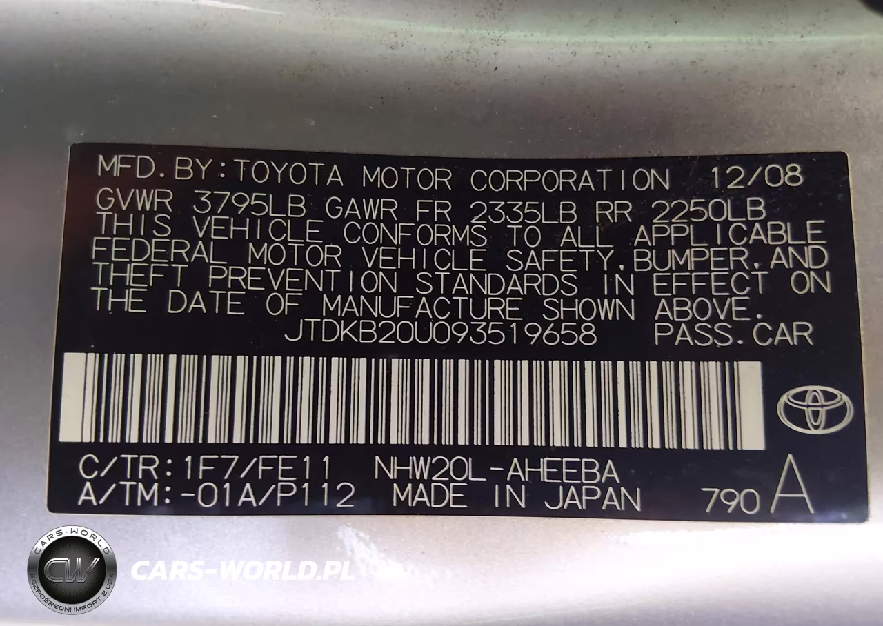 2009 Toyota Prius Standard VIN:JTDKB20U093519658 - 9