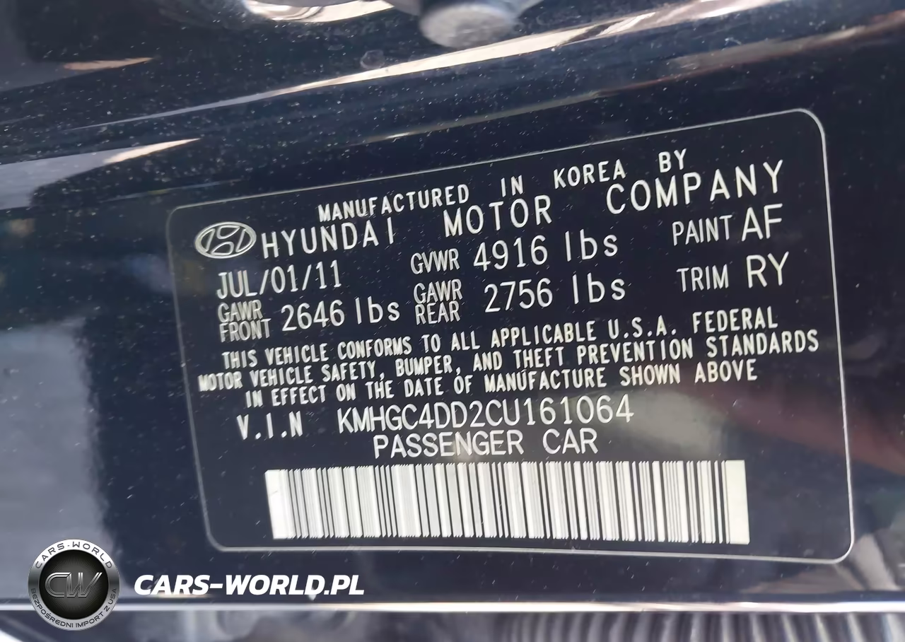 2012 Hyundai Genesis 3.8 VIN:KMHGC4DD2CU161064 - 9