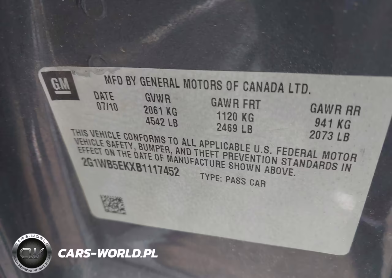 2011 Chevrolet Impala Lt VIN:2G1WB5EKXB1117452 - 9