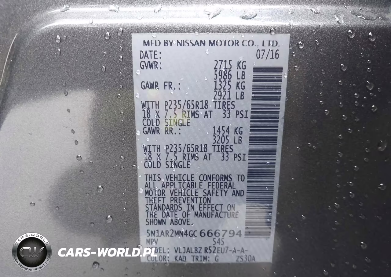 2016 Nissan Pathfinder S VIN:5N1AR2MN4GC666794 - 9