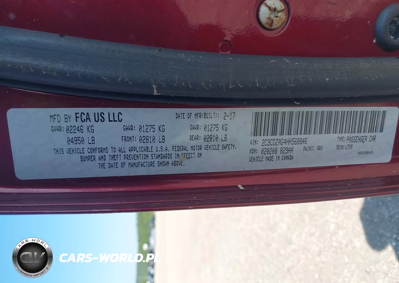 2017 Dodge Challenger Sxt VIN:2C3CDZAG4HH568846 - 9