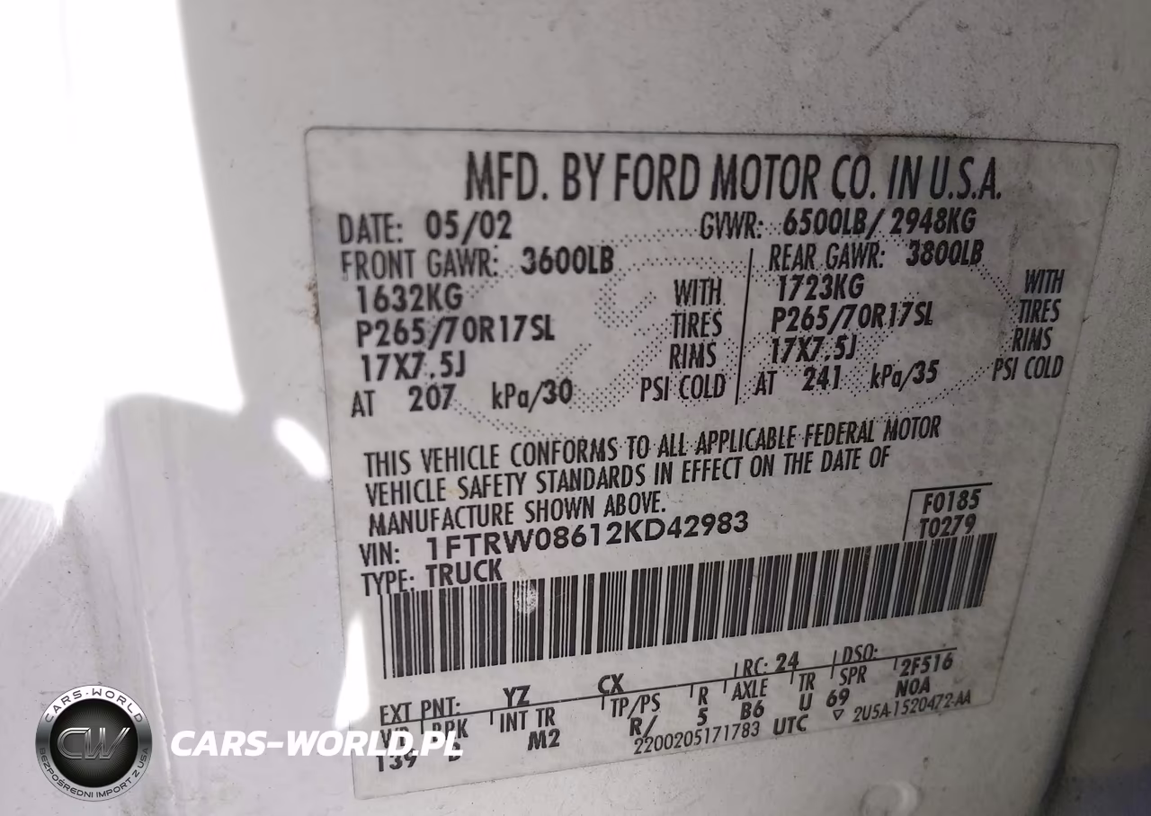 2002 Ford F-150 Lariat-Xlt VIN:1FTRW08612KD42983 - 9