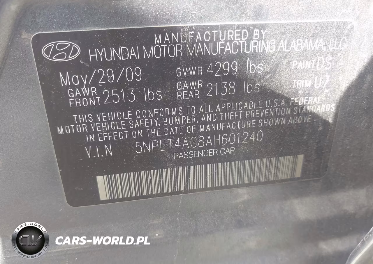 2010 Hyundai Sonata Gls VIN:5NPET4AC8AH601240 - 8