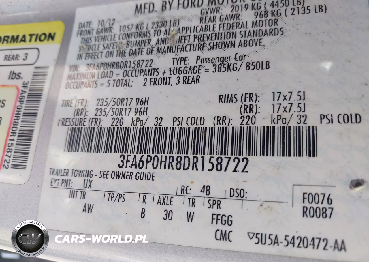 2013 Ford Fusion Se VIN:3FA6P0HR8DR158722 - 9