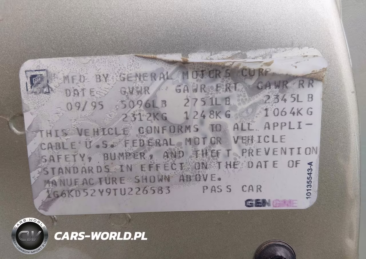 1996 Cadillac Deville VIN:1G6KD52Y9TU226583 - 9