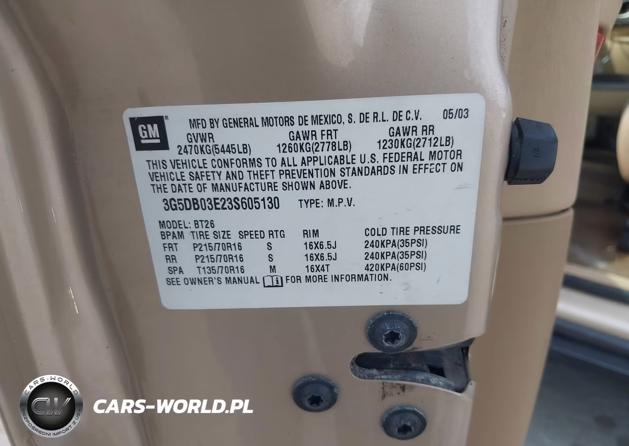 2003 Buick Rendezvous Cx VIN:3G5DB03E23S605130 - 9