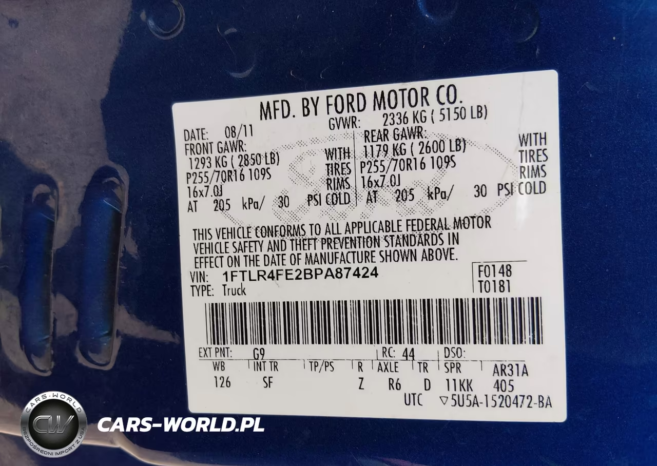 2011 Ford Ranger Sport VIN:1FTLR4FE2BPA87424 - 9
