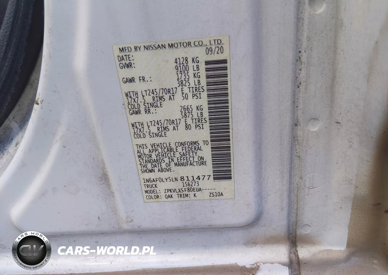 2020 Nissan Nv Cargo Nv2500 Hd Sv High Roof V8 VIN:1N6AF0LY5LN811477 - 9