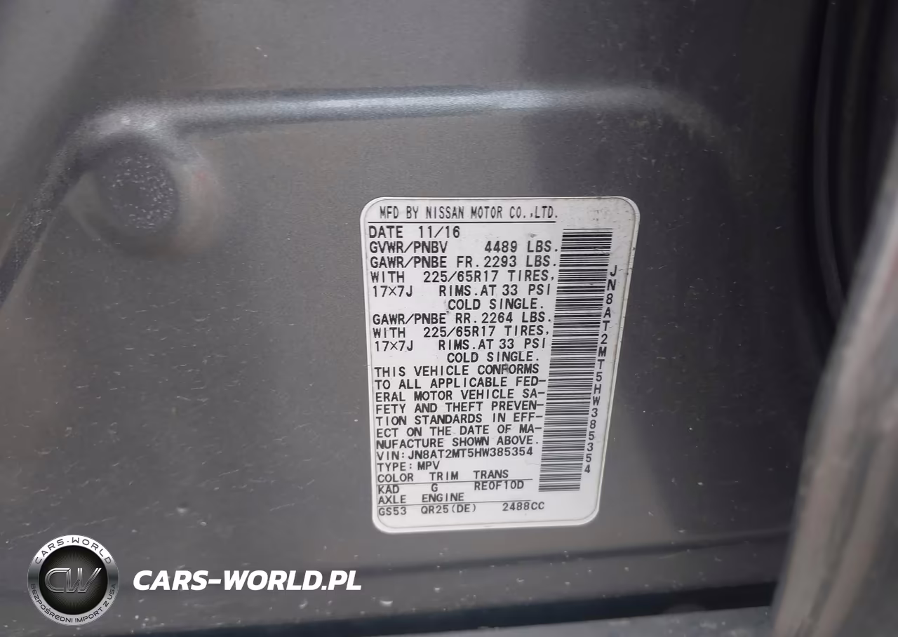 2017 Nissan Rogue S VIN:JN8AT2MT5HW385354 - 9