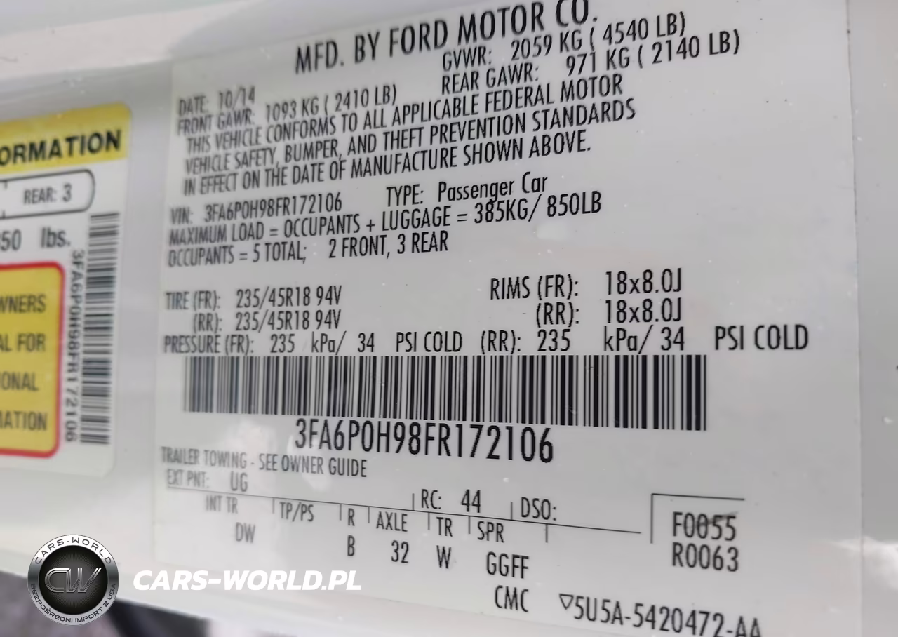 2015 Ford Fusion Se VIN:3FA6P0H98FR172106 - 9