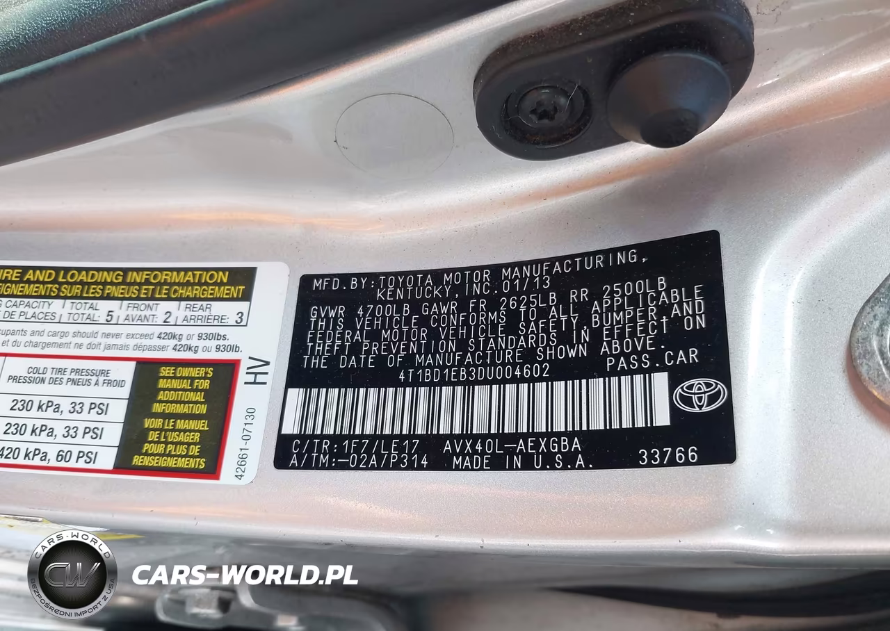 2013 Toyota Avalon Hybrid Xle Touring VIN:4T1BD1EB3DU004602 - 9