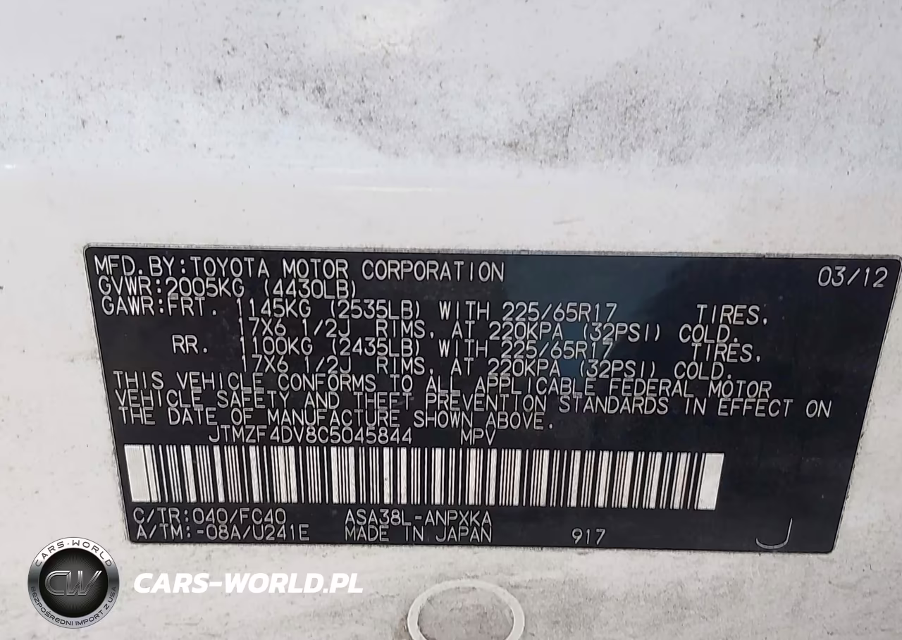 2012 Toyota Rav4 VIN:JTMZF4DV8C5045844 - 9