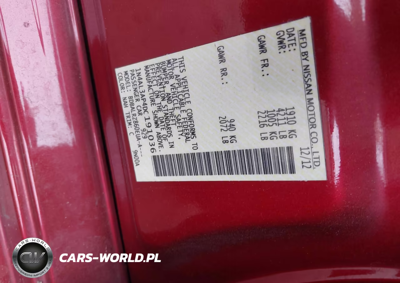 2013 Nissan Altima 2.5 S VIN:1N4AL3AP4DC191036 - 9
