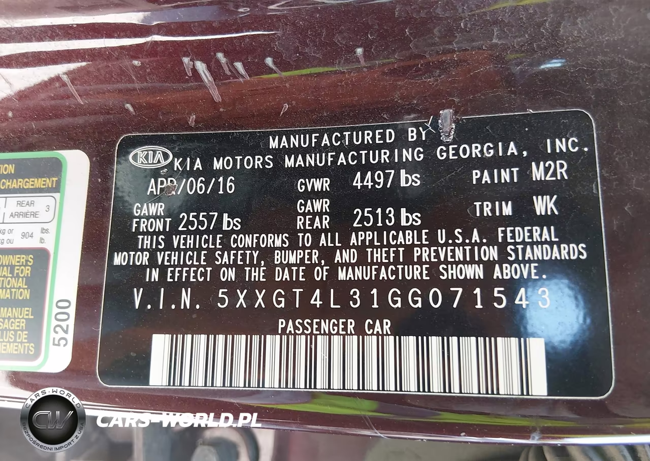 2016 Kia Optima Lx VIN:5XXGT4L31GG071543 - 9
