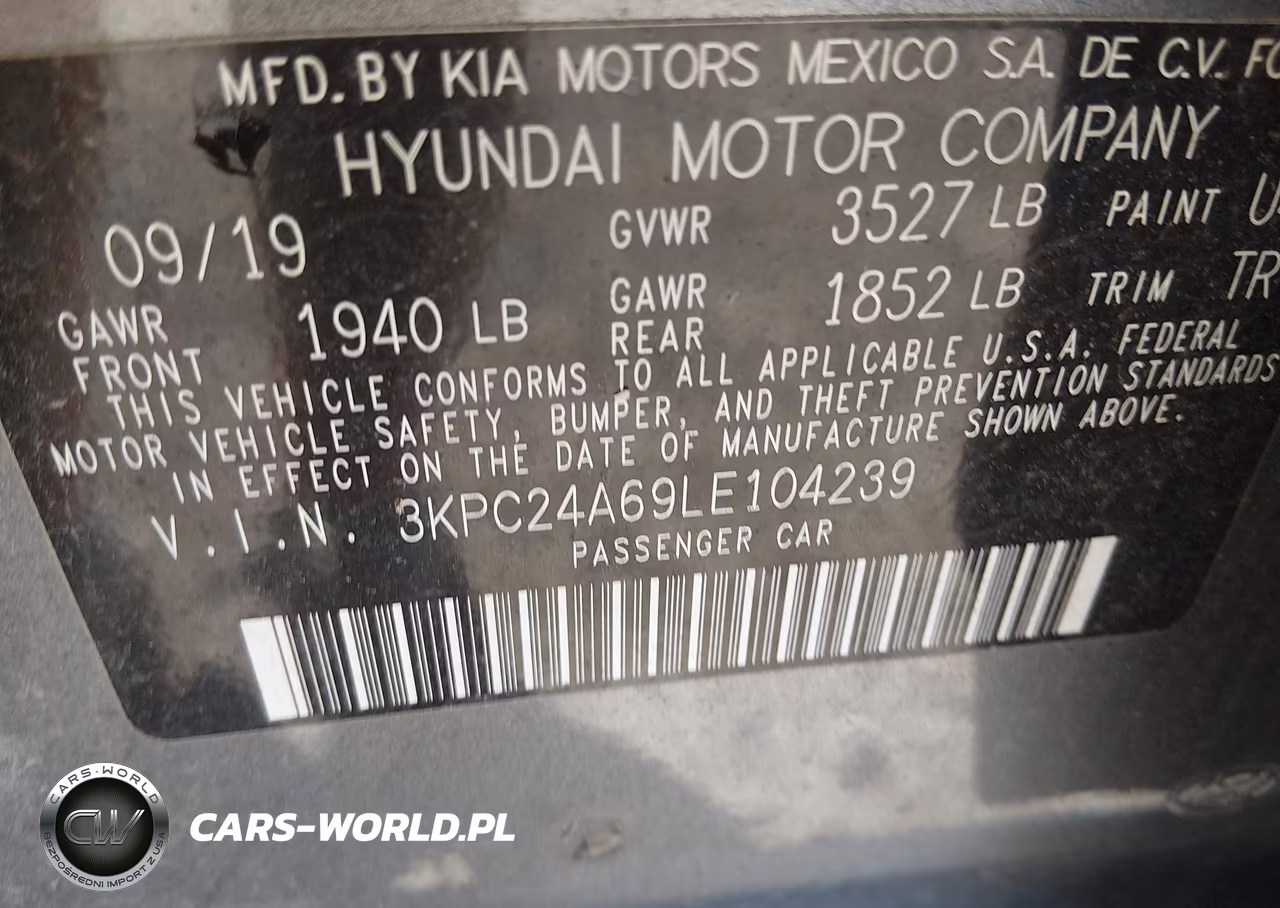 2020 Hyundai Accent Sel VIN:3KPC24A69LE104239 - 9