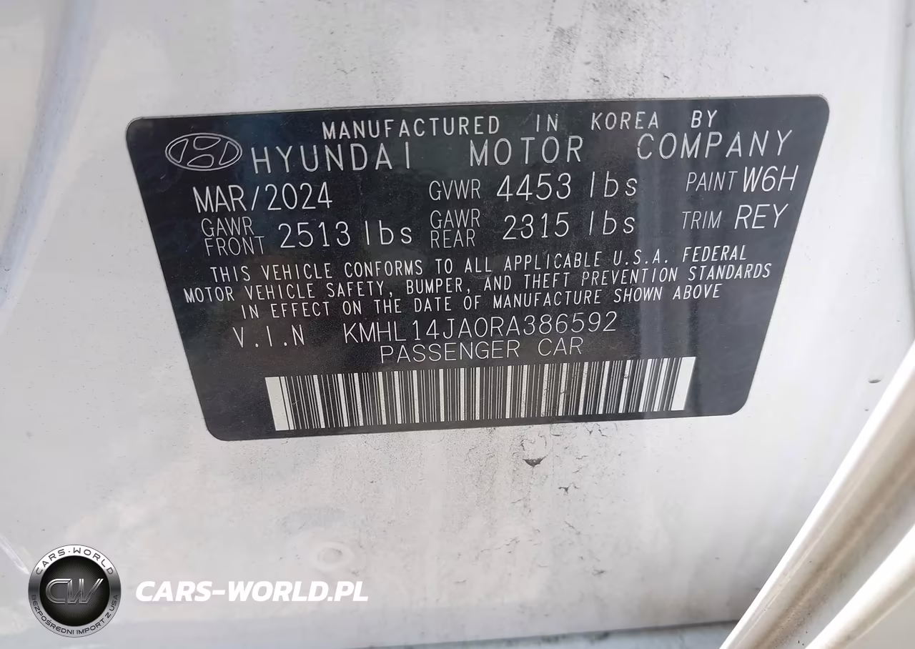 2024 Hyundai Sonata Sel VIN:KMHL14JA0RA386592 - 9