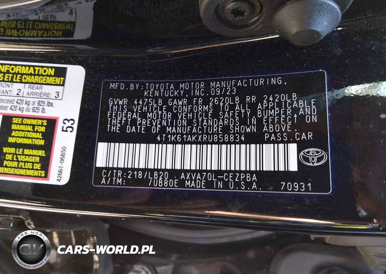 2024 Toyota Camry Xse VIN:4T1K61AKXRU858834 - 9