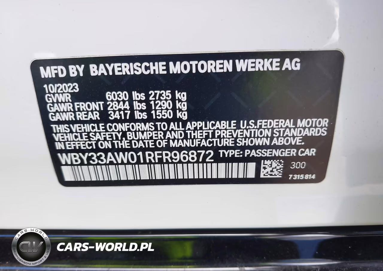 2024 BMW I4 Gran Coupe M50 VIN:WBY33AW01RFR96872 - 9