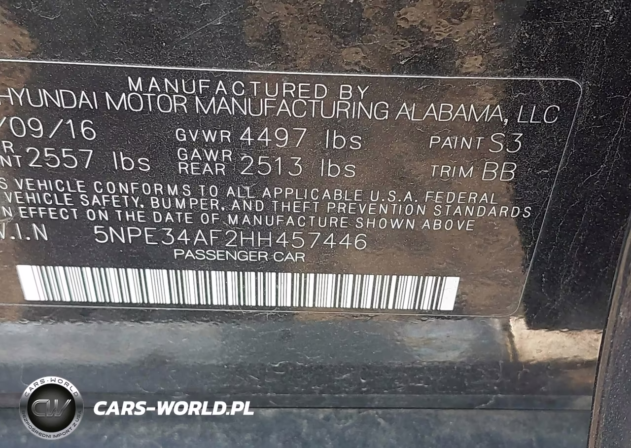 2017 Hyundai Sonata Limited VIN:5NPE34AF2HH457446 - 9