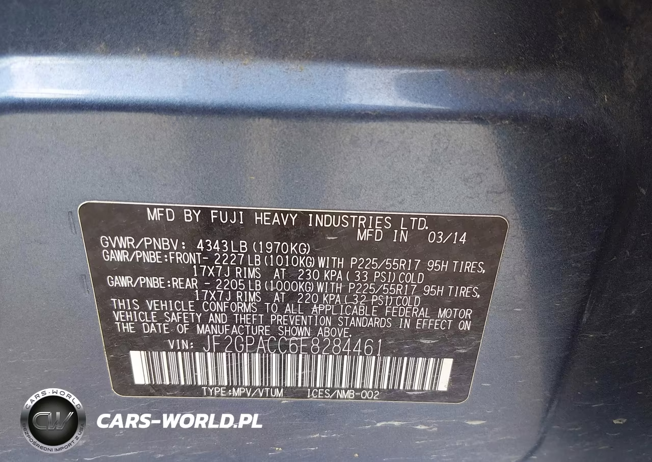 2014 Subaru Xv Crosstrek 2.0I Premium VIN:JF2GPACC6E8284461 - 9