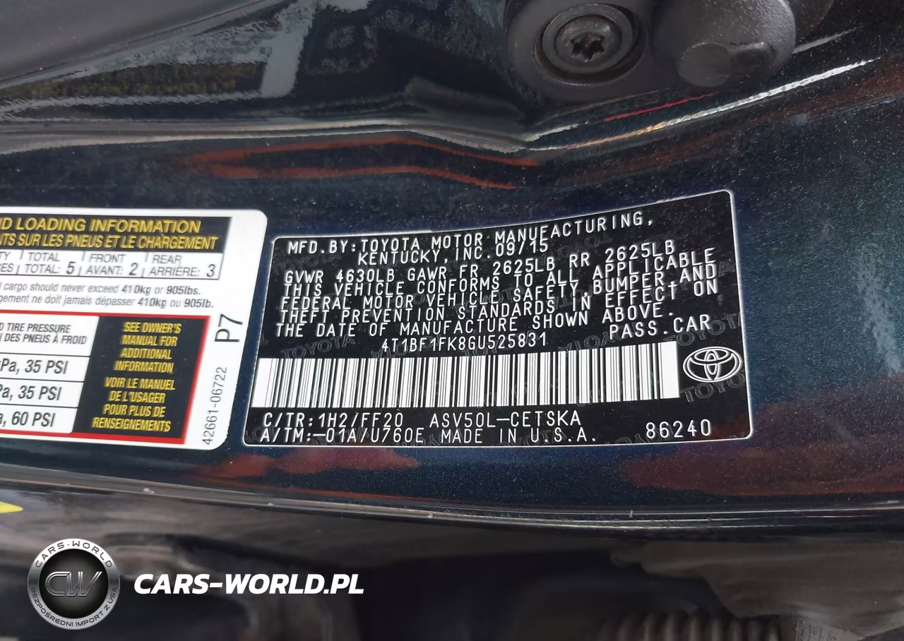 2016 Toyota Camry Se VIN:4T1BF1FK8GU525831 - 9