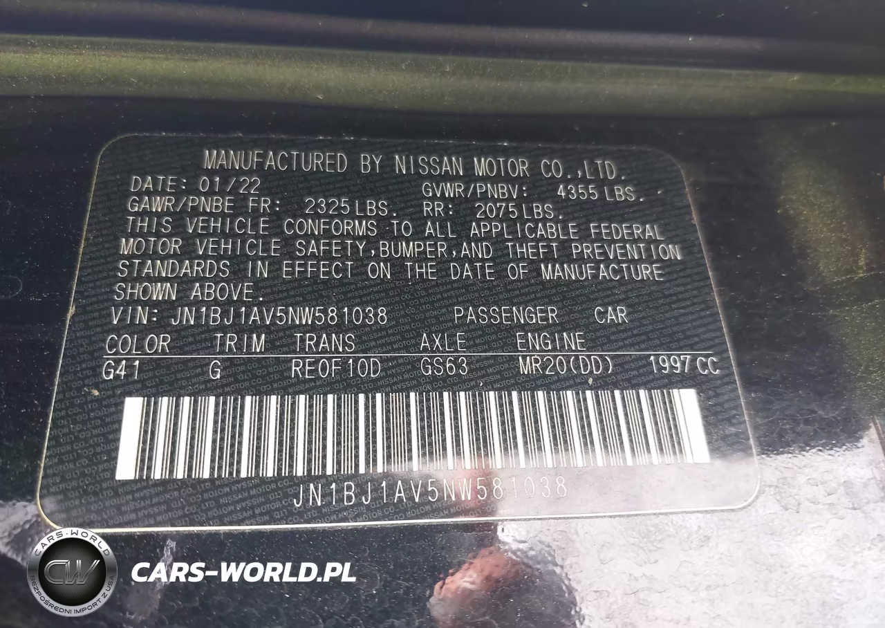 2022 Nissan Rogue Sport S Fwd Xtronic Cvt VIN:JN1BJ1AV5NW581038 - 9