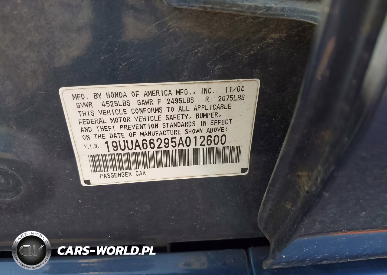 2005 Acura Tl VIN:19UUA66295A012600 - 9