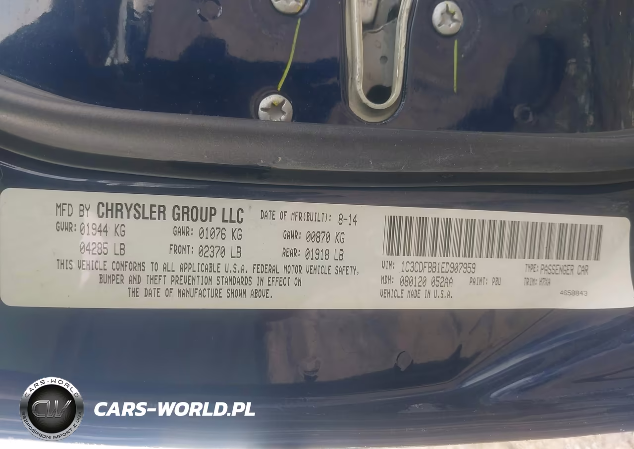 2014 Dodge Dart Sxt VIN:1C3CDFBB1ED907959 - 9
