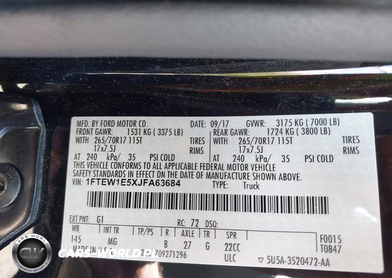2018 Ford F-150 Xlt VIN:1FTEW1E5XJFA63684 - 9