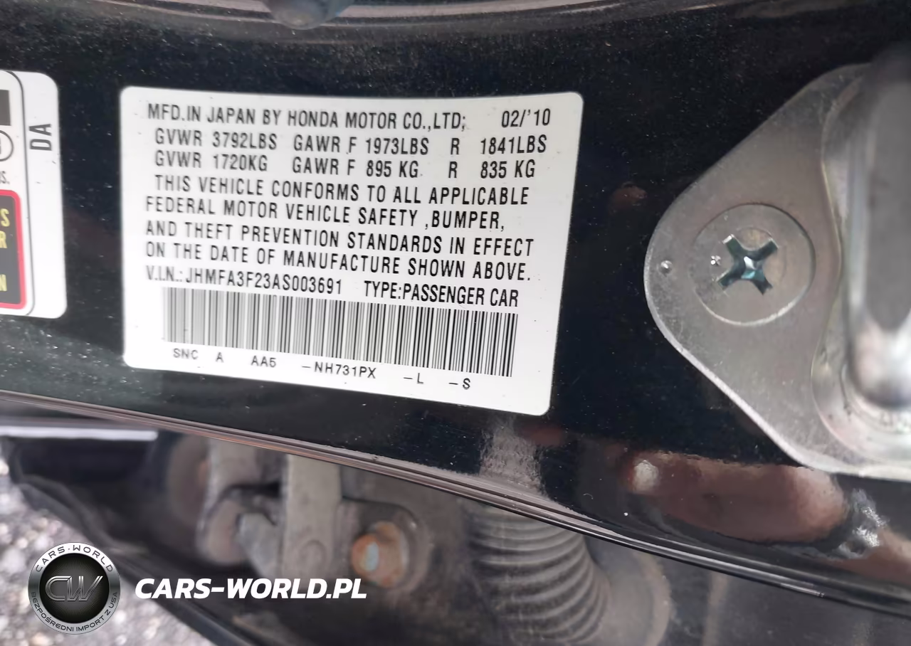 2010 Honda Civic Hybrid VIN:JHMFA3F23AS003691 - 9