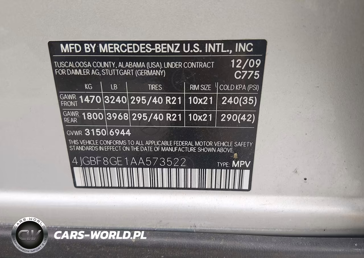 2010 Mercedes-Benz Gl 550 4Matic VIN:4JGBF8GE1AA573522 - 9