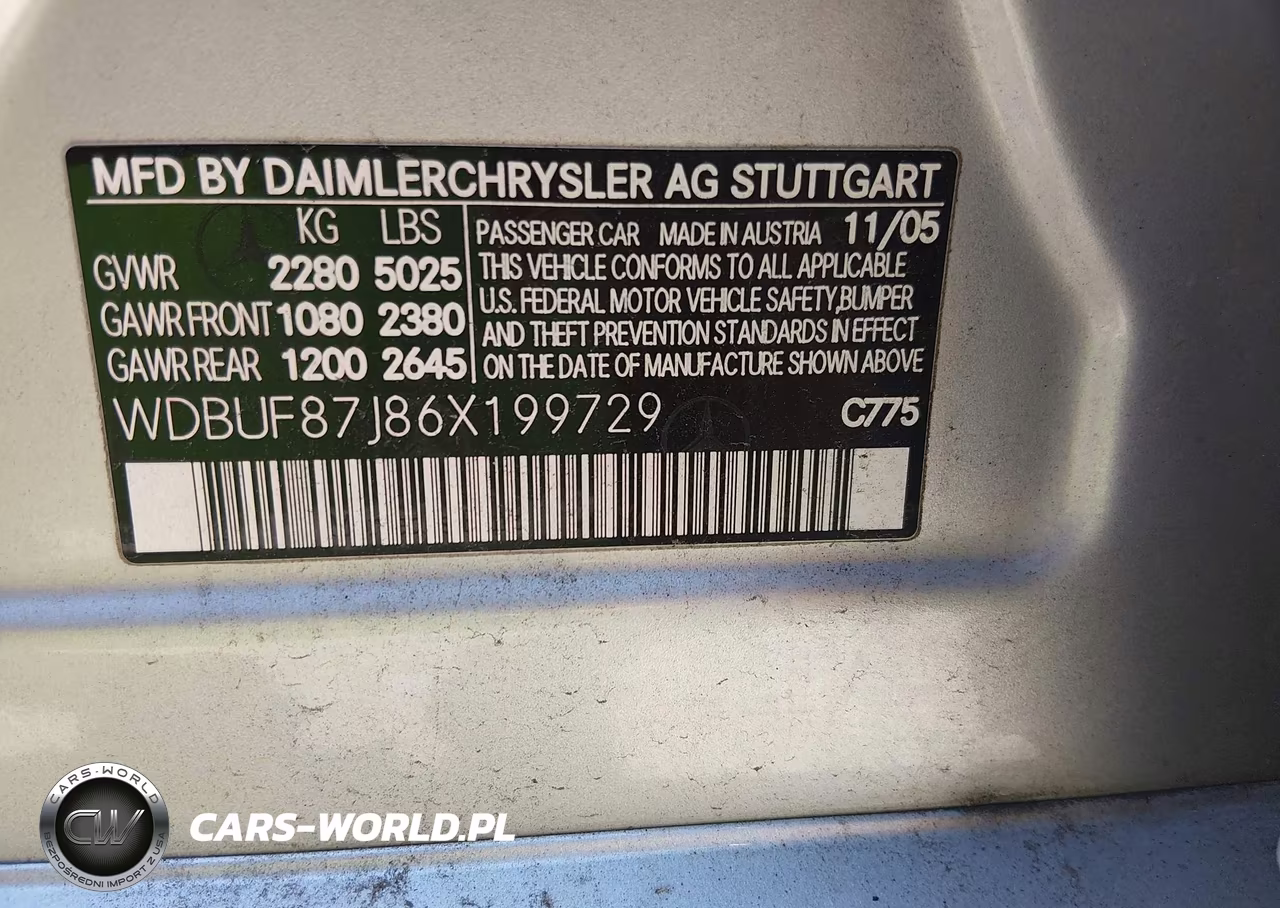 2006 Mercedes-Benz E 350 4Matic VIN:WDBUF87J86X199729 - 9