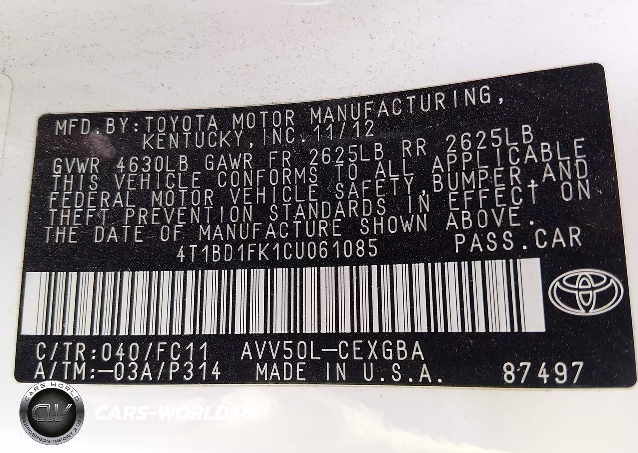 2012 Toyota Camry Hybrid Xle VIN:4T1BD1FK1CU061085 - 9