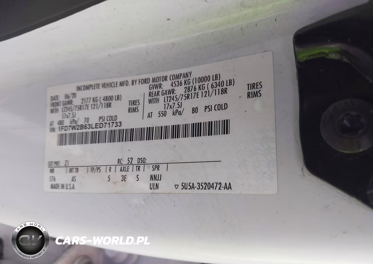 2020 Ford F-250 Xl VIN:1FD7W2B63LED71733 - 9
