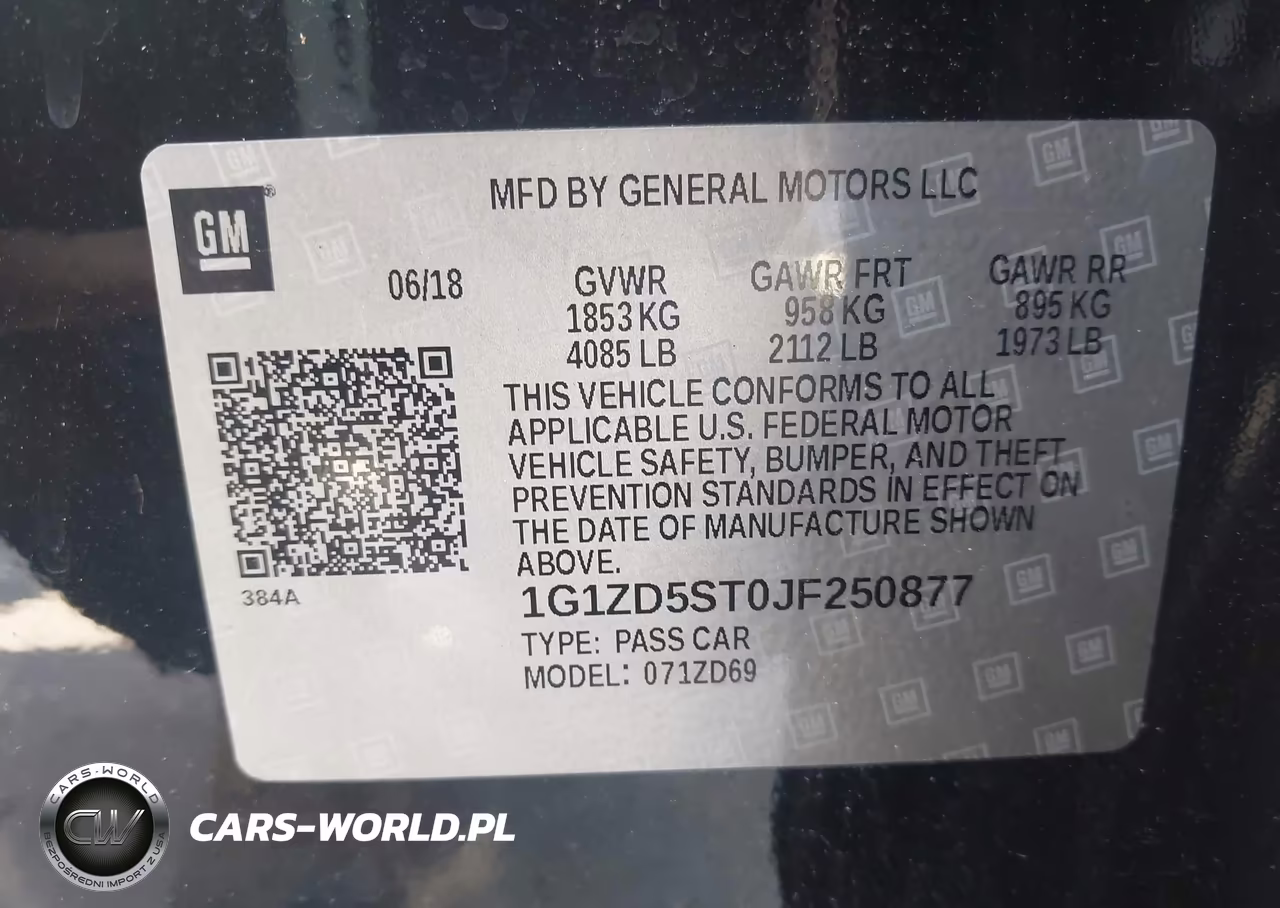 2018 Chevrolet Malibu Lt VIN:1G1ZD5ST0JF250877 - 9