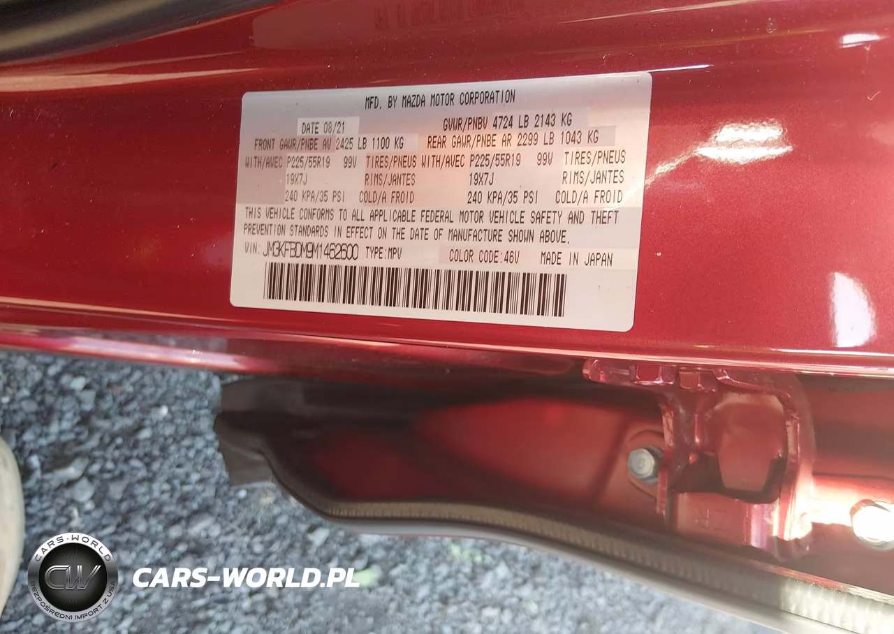 2021 Mazda Cx-5 Grand Touring VIN:JM3KFBDM9M1462600 - 9