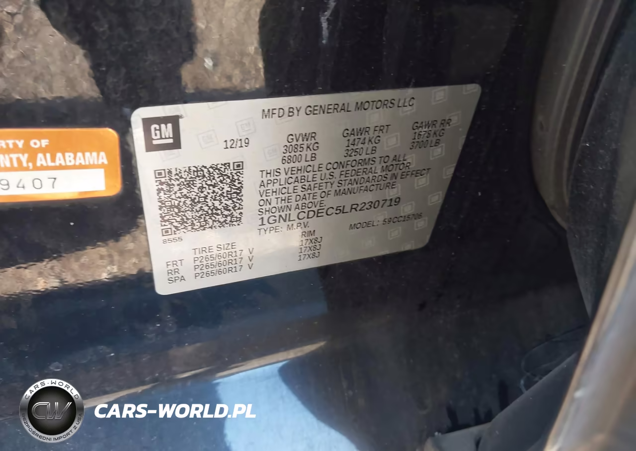 2020 Chevrolet Tahoe 2Wd Commercial Fleet VIN:1GNLCDEC5LR230719 - 9