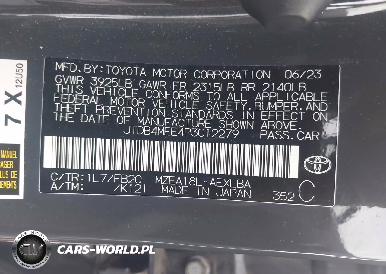 2023 Toyota Corolla Le VIN:JTDB4MEE4P3012279 - 9