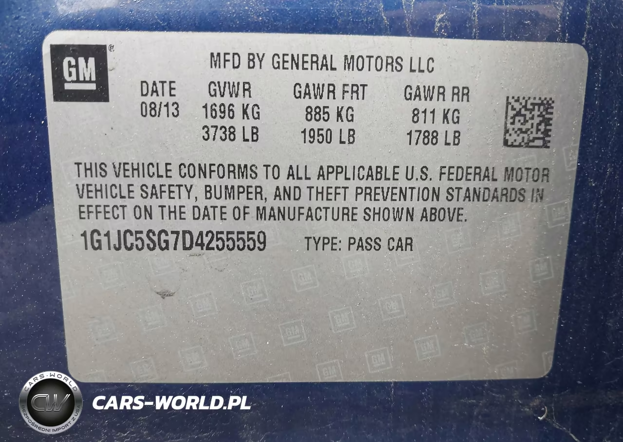 2013 Chevrolet Sonic Lt Auto VIN:1G1JC5SG7D4255559 - 9